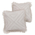 Cotton cushion covers, 'Triangle in Natural' (pair) - Triangle Pattern 100% Cotton Cushion Cover Pair (image 2a) thumbail