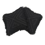 Cotton cushion covers, 'Triangle in Black' (pair) - Triangle Pattern 100% Cotton Cushion Cover Pair