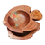 Wood batik decorative bowls, 'Java Fish' (pair) - 2 Fish-Shaped Decorative Wood Batik Bowls from Java
