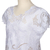 Rayon short-sleeved top, 'Rose Mallow in White' - Floral White-On-White Openwork and Embroidered Rayon Top (image 2e) thumbail