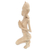 Escultura de madera, 'Jegeg' - Escultura de madera tallada a mano de una mujer balinesa