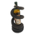 Wood bottle holder, 'Snake Embrace' - Coiled Snake Wood Wine Bottle Holder (image 2c) thumbail