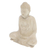 Wood sculpture, 'Buddha Praying II' - Artisan Crafted Seated Buddha Sculpture (image 2b) thumbail