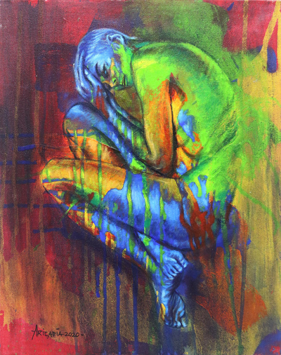„Leben ist Abenteuer“ – Künstlerische Aktstudienmalerei in Regenbogenfarben