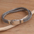 Men's sterling silver chain bracelet, 'Double Foxtail' - Men's Handmade Sterling Silver Chain Bracelet thumbail