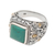 Men's gold accented sterling silver ring, 'Kuta Blue' - Men's Sterling Silver and Gold Accent Ring (image 2e) thumbail