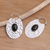 Onyx hoop earrings, 'Oval Shadow' - Hammered Sterling Silver Oval Hoop Earrings with Black Onyx (image 2b) thumbail