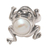 Cultured pearl cocktail ring, 'Free-Spirited Frog' - Cultured Pearl and Sterling Silver Frog Ring thumbail