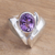 Amethyst cocktail ring, 'Purple Passion' - Sterling Silver and Amethyst Statement Ring (image 2) thumbail