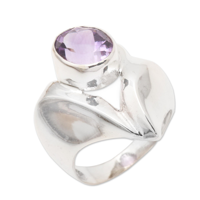 Amethyst cocktail ring, 'Purple Passion' - Sterling Silver and Amethyst Statement Ring