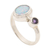 Opal and amethyst cocktail ring, 'Carrier of Light in Purple' - Opal and Amethyst Sterling Silver Cocktail Ring (image 2a) thumbail
