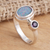 Opal and amethyst cocktail ring, 'Carrier of Light in Purple' - Opal and Amethyst Sterling Silver Cocktail Ring (image 2b) thumbail