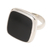 Onyx cocktail ring, 'Black Tablet' - Square Black Onyx Cabochon Sterling Silver Cocktail Ring (image 2c) thumbail