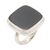 Onyx cocktail ring, 'Black Tablet' - Square Black Onyx Cabochon Sterling Silver Cocktail Ring (image 2d) thumbail