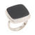 Onyx cocktail ring, 'Black Tablet' - Square Black Onyx Cabochon Sterling Silver Cocktail Ring (image 2e) thumbail
