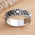 Sterling silver band ring, 'Bali Charming' - Sterling Silver Traditional Balinese Design Band Ring