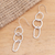 Sterling silver dangle earrings, 'Irregular Beauty' - Handmade Triple Loop Sterling Silver Dangle Earrings thumbail