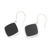 Onyx dangle earrings, 'Black Squares' - Square Bezel Set Black Onyx Dangle Earrings (image 2c) thumbail