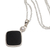 Onyx and cultured pearl pendant necklace, 'Pearl of Wisdom' - Black Onyx Cultured Pearl Sterling Silver Pendant Necklace (image 2c) thumbail