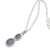 Opal pendant necklace, 'Double Rainbow' - Sterling Silver and Opal Pendant Necklace (image 2c) thumbail