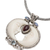 Multi-gemstone pendant necklace, 'Moon Courtship' - Multi-Gemstone Moon Pendant Necklace (image 2c) thumbail