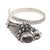 Garnet wrap ring, 'Ready to Strike' - Wrap Snake Ring with Garnet Cabochon Sterling Silver thumbail