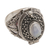 Rainbow moonstone locket ring, 'The Secret in White' - Rainbow Moonstone Locket Sterling Silver Cocktail Ring (image 2c) thumbail