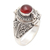 Carnelian locket ring, 'Secret Sunset' - Sterling Silver Locket Ring with Carnelian Cabochon thumbail