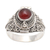 Carnelian locket ring, 'Secret Sunset' - Sterling Silver Locket Ring with Carnelian Cabochon (image 2c) thumbail