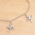 Sterling silver charm anklet, 'Frolicking Frogs' - Sterling Silver Frog Charm Ankle Bracelet (image 2b) thumbail
