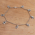 Sterling silver charm anklet, 'Shining Jepun' - Hand Crafted Sterling Silver Jepun Flower Charm Anklet (image 2) thumbail