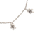 Sterling silver charm anklet, 'Shining Jepun' - Hand Crafted Sterling Silver Jepun Flower Charm Anklet (image 2c) thumbail