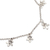 Sterling silver charm anklet, 'Glimmering Flowers' - Sterling Silver Floral Charm Anklet from Bali (image 2b) thumbail