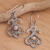 Gold-accented sterling silver dangle earrings, 'Tendrils at Dawn' - Balinese Motif Sterling Silver Gold Plate Dangle Earrings (image 2) thumbail