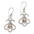 Gold-accented sterling silver dangle earrings, 'Tendrils at Dawn' - Balinese Motif Sterling Silver Gold Plate Dangle Earrings thumbail