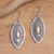 Gold-accented sterling silver dangle earrings, 'Canoe' - Gold Plated Sterling Silver Balinese Dangle Earrings (image 2) thumbail