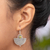 Peridot dangle earrings, 'Here Comes the Sun' - Balinese Motif Faceted Peridot Dangle Earrings (image 2d) thumbail