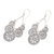 Sterling silver dangle earrings, 'Circle of Progression' - Sterling Silver Dangle Earrings Flowers and Circles (image 2b) thumbail