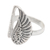 Sterling silver cocktail ring, 'Fanciful Flight' - Sterling Silver Pair of Wings Cocktail Ring (image 2d) thumbail