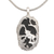 Sterling silver and lava stone pendant necklace, 'Elephant Habitat' - Sterling Silver and Lava Stone Elephant Pendant Necklace (image 2c) thumbail