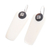 Sterling silver drop earrings, 'Great White' - Sterling Silver Bone and Horn Dangle Earrings
