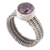 Amethyst single stone ring, 'Wrapped Up in Violet' - Wire Wrapped Sterling Silver Amethyst Ring (image 2a) thumbail