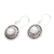 Cultured pearl dangle earrings, 'Pearl Crinkle' - Sterling Silver Cultured Pearl Dangle Earrings (image 2c) thumbail