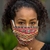 Cotton face masks, 'Busy Colors' (set of 3) - 3 Multicolor Cotton Print Pleated 2-Layer Face Masks (image 2) thumbail