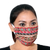 Gesichtsmasken aus Baumwolle, (3er-Set) - 3 plissierte 2-lagige Gesichtsmasken mit mehrfarbigem Baumwolldruck