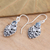 Blue topaz dangle earrings, 'Bali Strawberry in Blue' - Sterling Silver and Blue Topaz Dangle Earrings from Bali (image 2b) thumbail