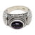 Amethyst signet ring, 'Woven Vines' - Amethyst and Sterling Silver Signet Ring (image 2e) thumbail