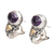 Gold-accented amethyst drop earrings, 'Seashore Vibes in Purple' - Amethyst and Sterling Silver Drop Earrings (image 2c) thumbail