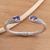 Amethyst cuff bracelet, 'Floral Iridescence in Purple' - Pear-Shaped Amethyst Sterling Silver Cuff Bracelet (image 2b) thumbail