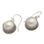 Cultured pearl dangle earrings, 'Shadow in White' - Cultured Pearl Sterling Silver Dangle Earrings (image 2c) thumbail